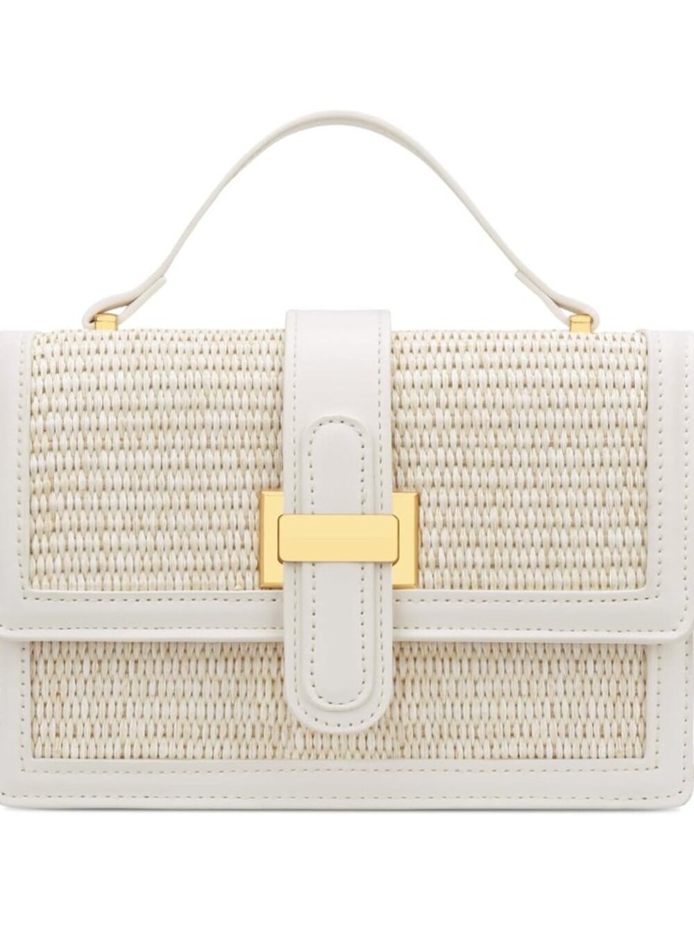 Women A-white Imported Adjustable Shoulder Strap Top Handle Purses